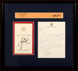 George Bush Signed State of the Union Document