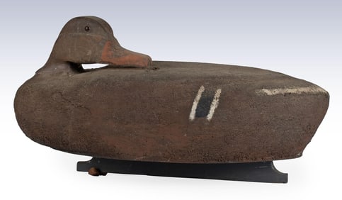 Very Large Carved and Painted Mallard Duck Decoy