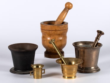 A Group of American Mortar & Pestles