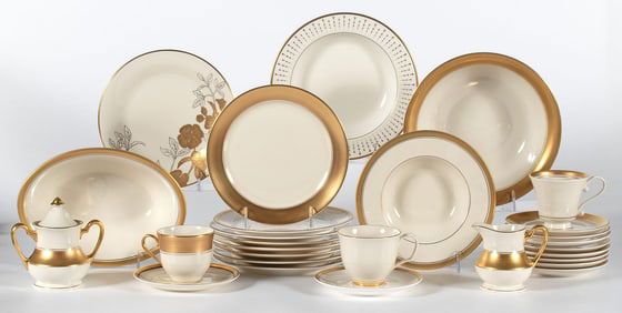 Assembled Group of Gold Rimmed Pickards Fine China