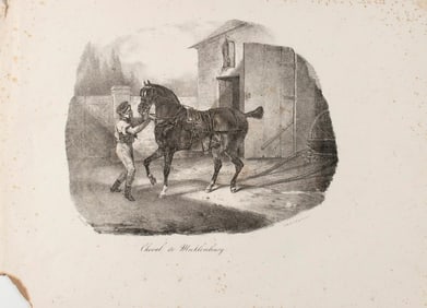 Equestrian Lithograph by Jean Louis Theodore Gericault (French, 1791-1824)