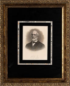 Hand Colored Engraving of Robert E. Lee