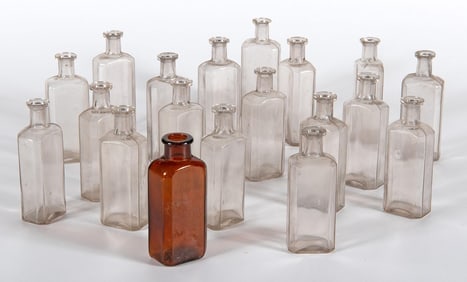 A Grouping of 19 American Apothecary Bottles