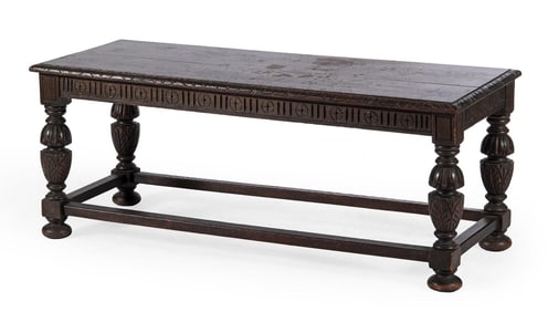 Jacobean Style Oak Bench