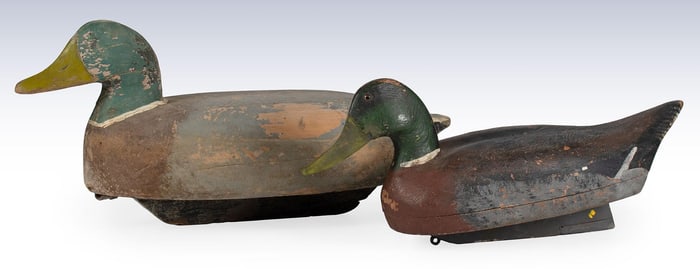 Two Painted Mallard Duck Decoys
