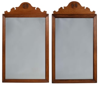 Pair of American Walnut Mirrors