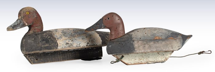 Pair of Redhead Canvasback Duck Decoys