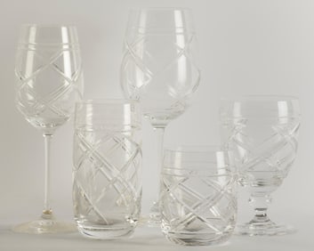 Ralph Lauren Brogan Pattern Stemware Pieces