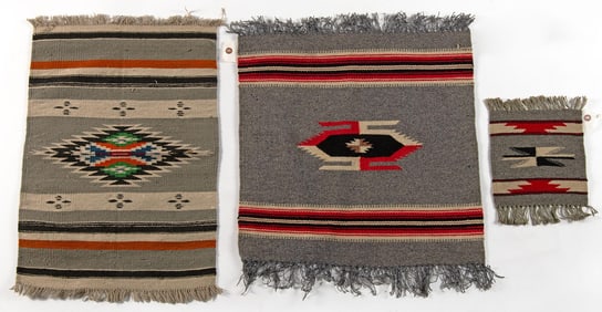 A Group of 3 1960's Navajo Weavings