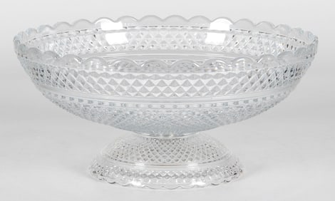 A Baccarat "Diamant" Crystal Centerpiece Bowl