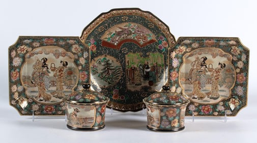 A Grouping of Various Japanese Satsuma Tablewares