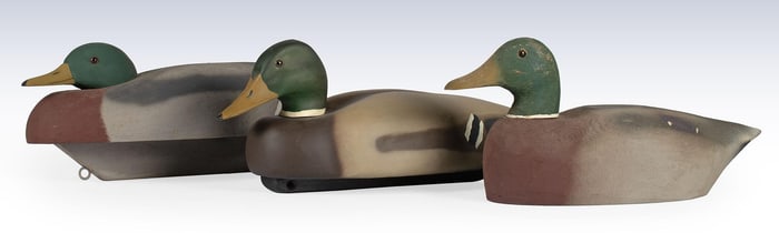 A Group of 3 Mallard Duck Decoys