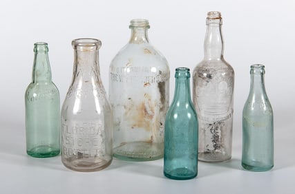 Group of 6 Various American Glass Bottles