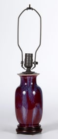 A Chinese Flambe Glazed Baluster Vase