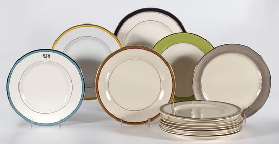Grouping of Various Patterned Pickard Dinner Plates