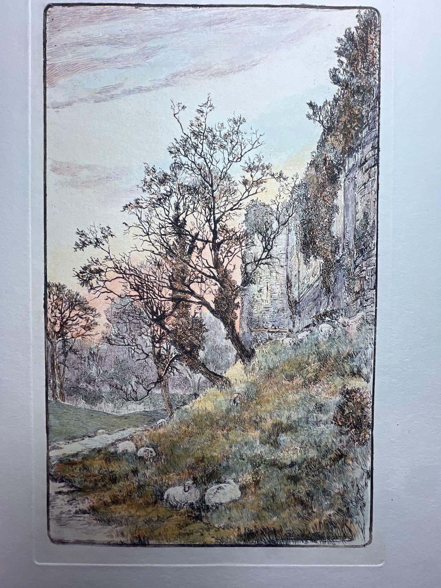 Two Colored Etchings by Frederick Slocombe (1847-1920) (1 of 3)