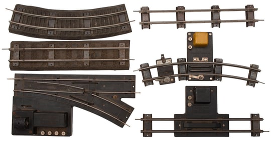 A Large Group of Toy Train Tracks