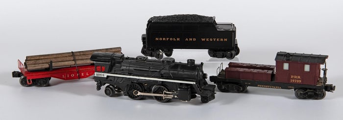 A Grouping of Lionel Toy Trains