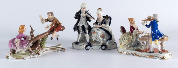 A Group of Three KPM Porcelain Figurines