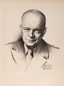 A Portrait Sketch of Dwight Eisenhower by S.J. Wooly