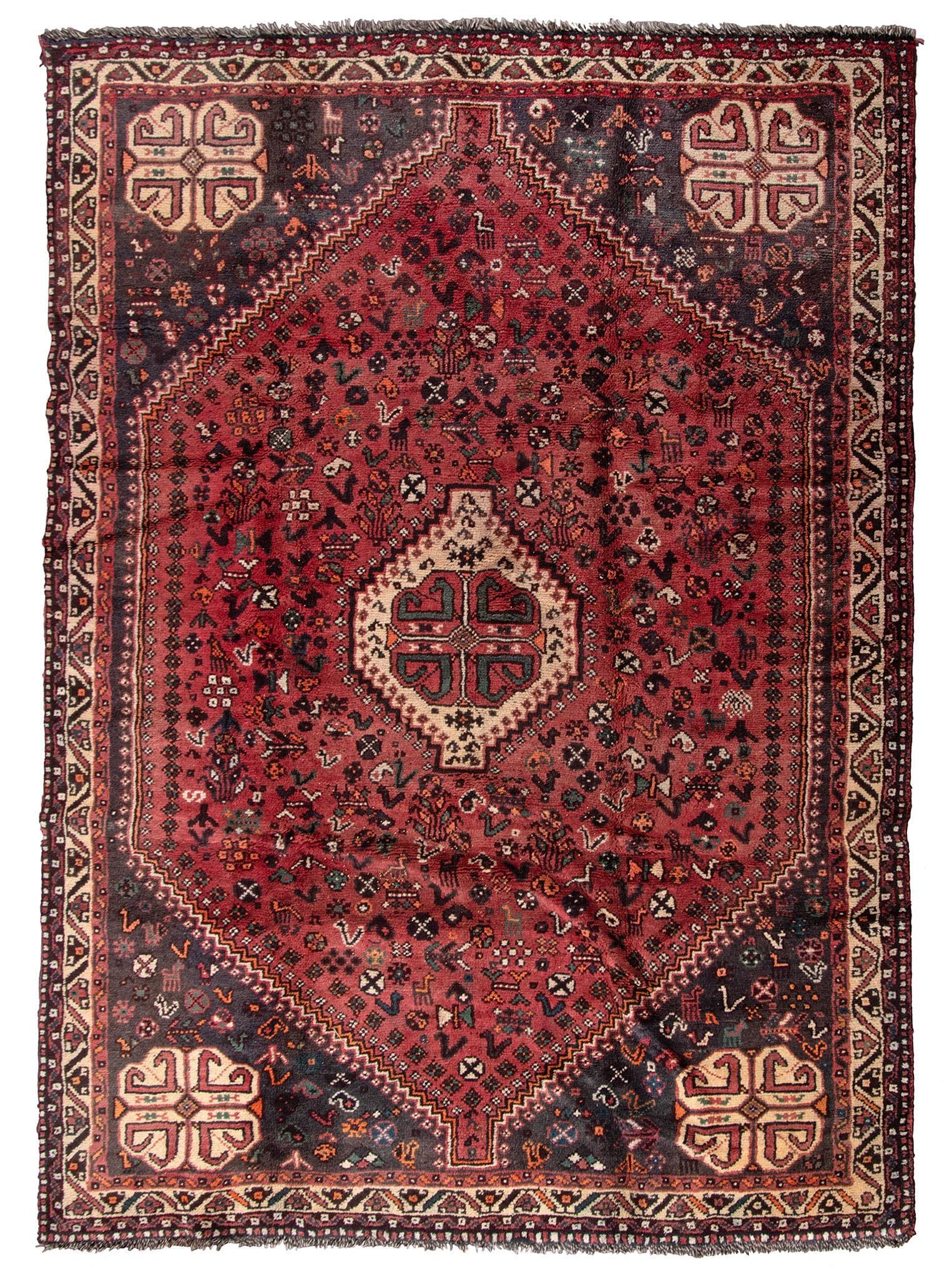 Caucasian Area Rug: Caucasian, 20th century. 115 x 78 inches. Overall good condition.