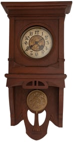 An American Oak Hanging Wall Clock