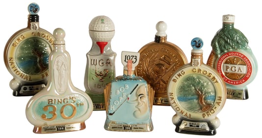 Vintage Jim Beam Golf Related Porcelain Decanters