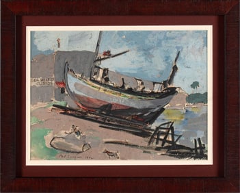 Coastal Fishing Watercolor by Phil Sawyer