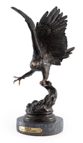 Eagle Bronze Sculpture by Jules Moigniez (French, 1835-1894)