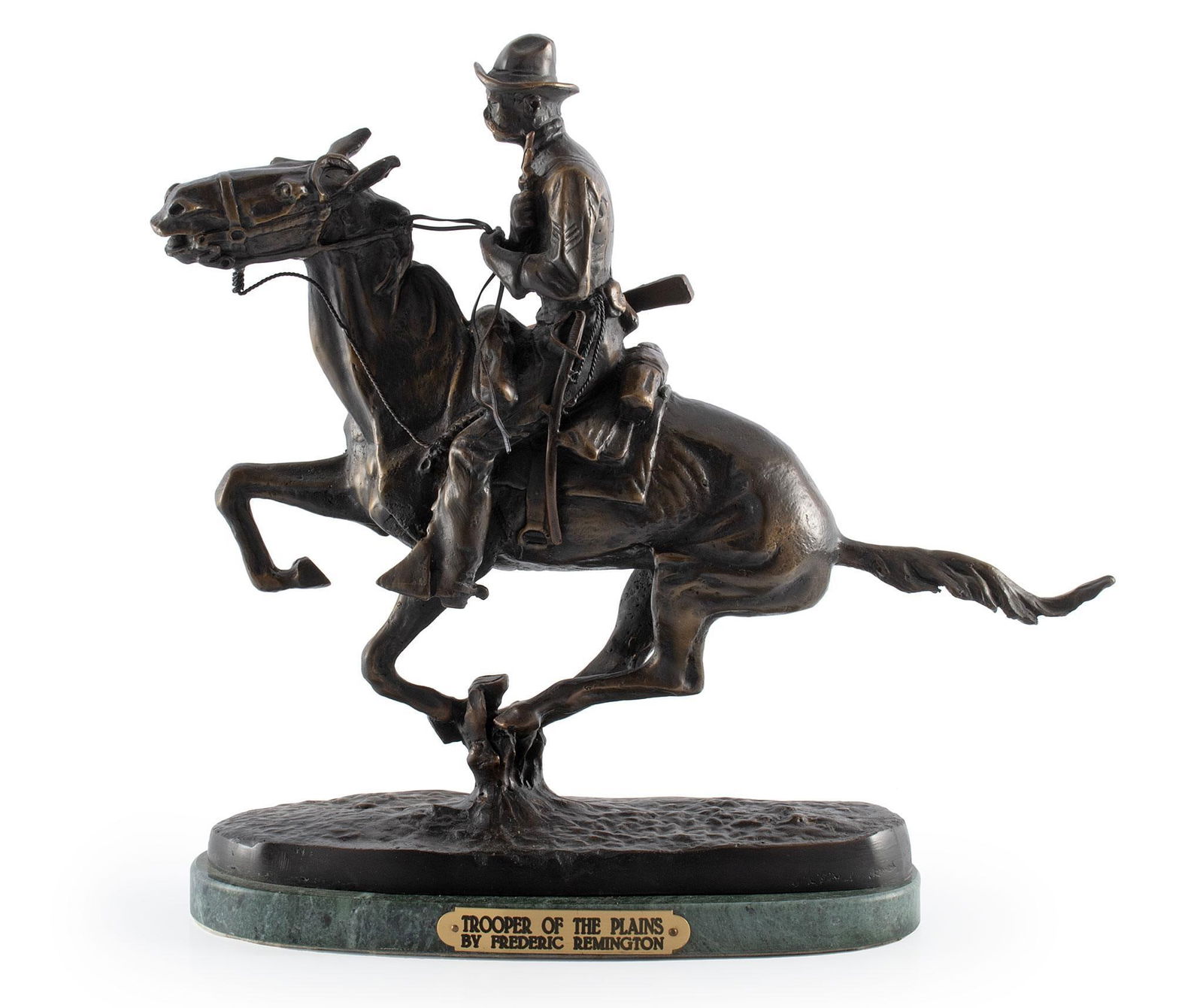 Trooper of The Plains Bronze Sculpture After Frederic Remington (1 of 3)