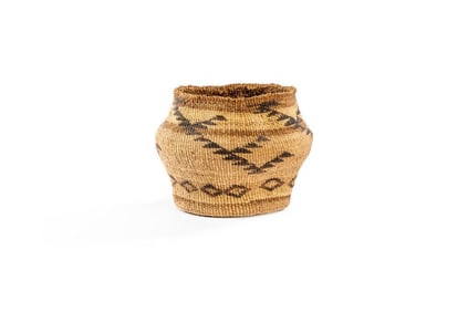 Northern California Twined Basketry Bowl