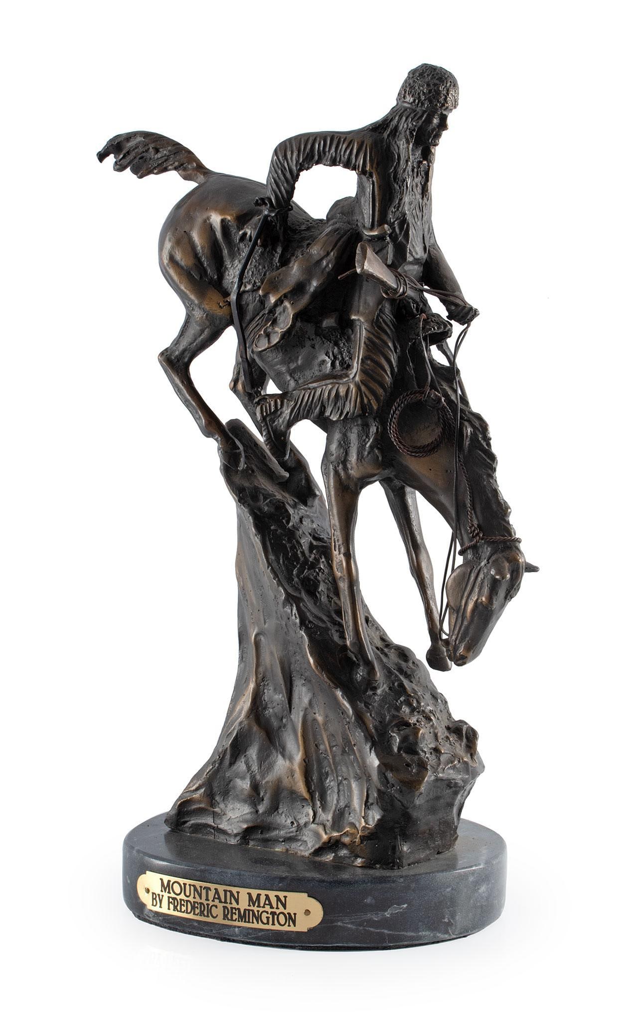 Mountain Man Bronze Sculpture After Frederic Remington (1 of 3)