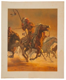 Mort Kunstler "Brave Warrior" Singed Lithograph