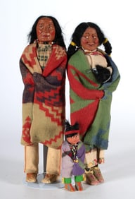 Two Native American Skookum Dolls