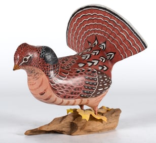 Duxbury Decoy of a Ruffed Grouse by J.P. Selmants