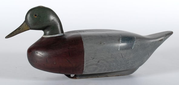 Carved and Painted Mallard Duck Decoy
