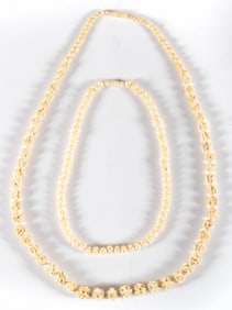 A Grouping of Carved Victorian Necklaces