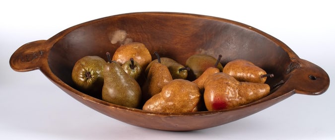 American Painted Pears in Burlwood Bowl