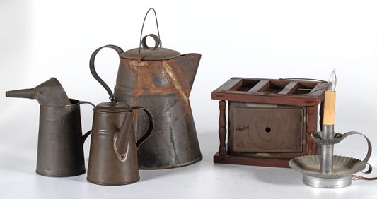 Grouping of 19th Century American Tins