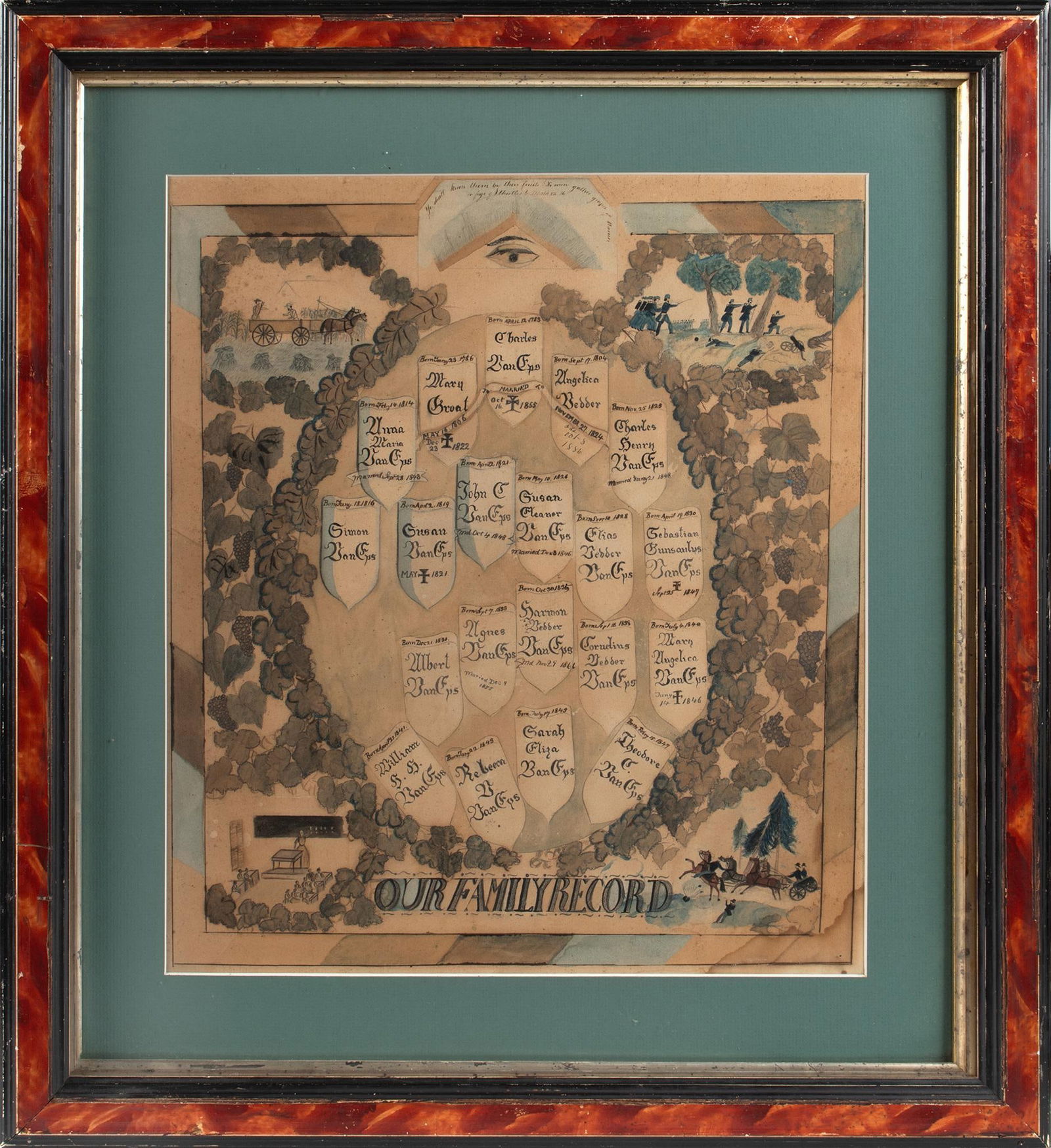 Americana Civil War Era Family Register (1 of 2)