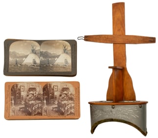19th Century Stereoscope with Cabinet Cards