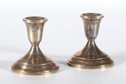 A Pair of Towle Sterling Silver Candlesticks