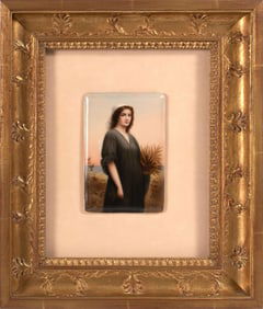 A Fine K.P.M. Painted Porcelain Plaque "Ruth in Fields"