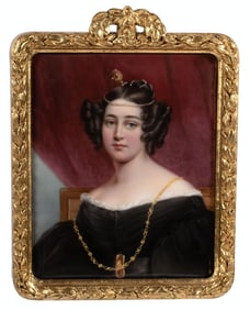 Fine Porcelain Royal Berlin K.P.M. Plaque of Irene Pallavicini