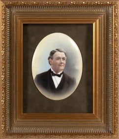 K.P.M Porcelain Plaque of a Gentleman
