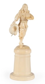 Very Fine Carved Dieppe Cavalier Sculpture