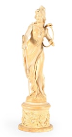 Very Fine Carved Dieppe Sculpture of Goddess Diana