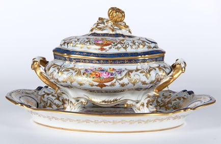 Atelier Le Tallec Limoges Porcelain Tureen and Underplate
