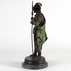 A Cold Painted Bronze Figural Sculpture by Louis Marie Moris
