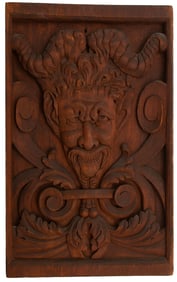 Continental 19th Century Carved Wooden Door Panel